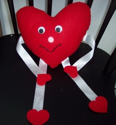 sewing pattern for stuffed heart person